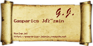 Gasparics Jázmin névjegykártya